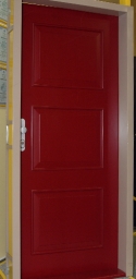 ADLO - Bezpečnostní dveře TEDUO, povrch RAL 3004, kazetové color K200