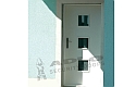 ADLO – Bezpečnostní dveře TEDUO, zvenku, prosklené atyp, dvoubarevný povrch