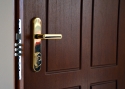 ADLO - Bezpečnostní dveře ZENEX, Profilové F155, povrch dveří přírodní lakovaná Dýha