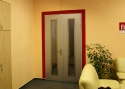 ADLO - Bezpečnostní dveře TEDUO, atyp prosklené, lišty nerez, dvoukřídlové dveře
