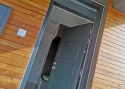 ADLO - Exteriérové Termo dveře ADUO, profilový design F250, povrch dveří RAL 7016 a nadsvětlík