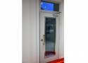 ADLO - Bezpečnostní Termo dveře ADUO, prosklené P100 s lištou Anticor, pancéřové Termo trojsklo, kování rozetové + madlo Entero