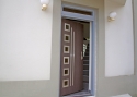 ADLO - Bezpečnostní Termo dveře LISBEO, prosklené P552, sklo Dubová kůra - bronz, nadsvětlík