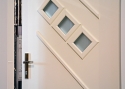 ADLO - Bezpečnostní Termo dveře KASIM, prosklené P520, trojsklo, povrch dveří Geta 242, sklo Matelux