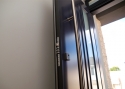 ADLO - Bezpečnostní Termo dveře Teduo, Prosklené PS370, atyp madlo, povrch dveří RAL 7015