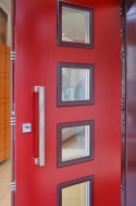ADLO - Exteriérové Termo dveře ARDEN, prosklené PS 554, pancéřové Termo trojsklo, povrch Color