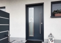 ADLO - Exteriérové dveře Teduo, řada Termo, prosklené P370 atyp, povrch N85GME, madlo svislé oblé 1200