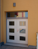 ADLO dvoukřídlé bezpečnostní dveře ADUO, prosklené s nadsvětlíkem, rozměr sestavy 180/270cm